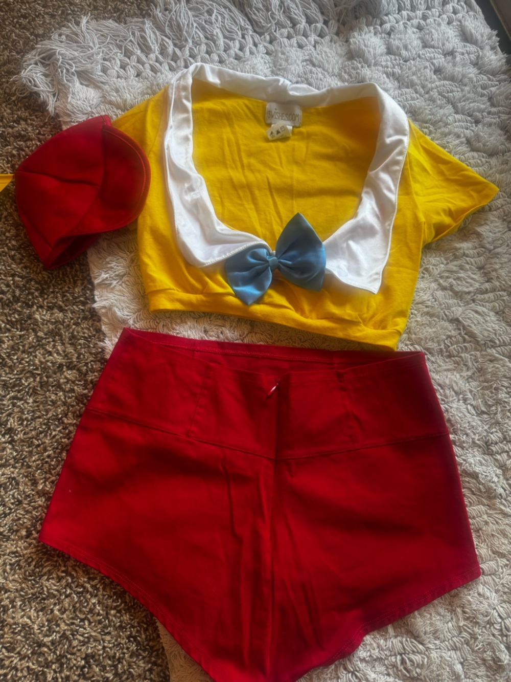 Tweedle Dee or Dum sexy costume 2 piece + hat
